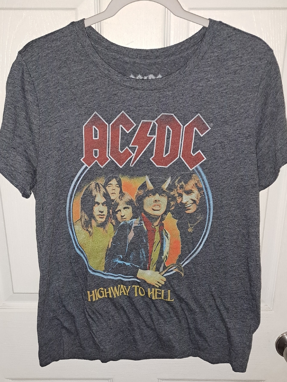Lucky Brand AC/DC 'Highway to Hell' Gray Graphic Tee